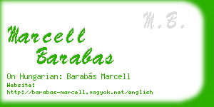 marcell barabas business card